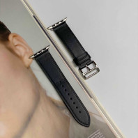 Кожаный ремешок Hermes New Leather для Apple Watch 38/40/41mm Black